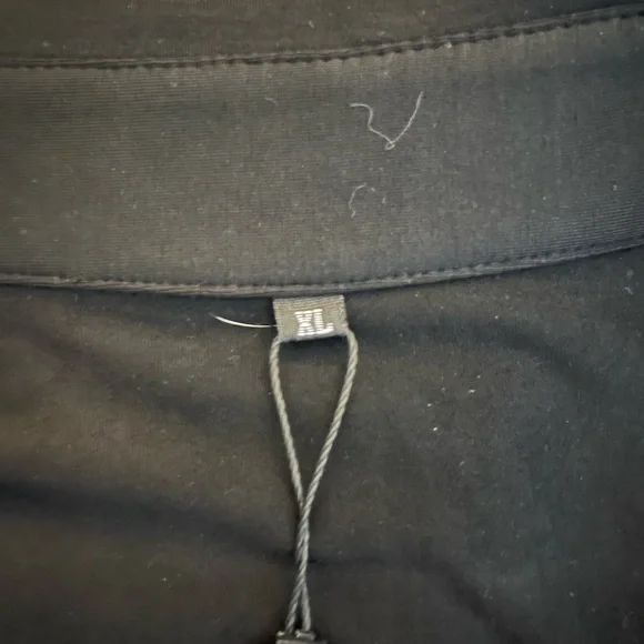 NWT J. Corrine Black Collared T-shirt - Picture 2 of 5